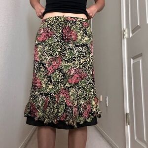 Stunning vintage floral midi skirt